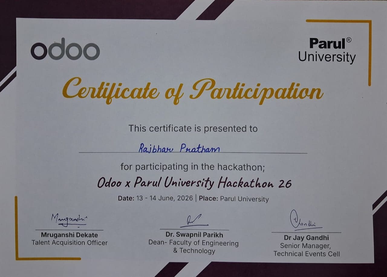 Odoo x Parul University Hackathon 2026